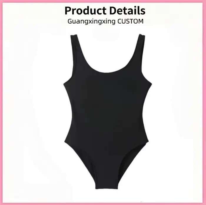 Maillot de bain une pièce pour femme, imprimé avec photo et logo personnalisé.