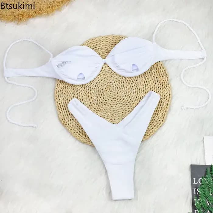 Nouvel ensemble bikini deux pièces 2026 – Maillot de bain sexy et décontracté pour femme