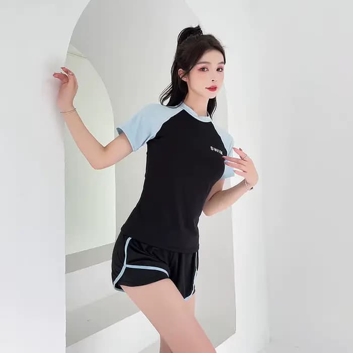 Maillot de bain femme grande taille deux pièces Style fendu