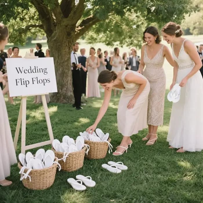 6-30 paires de tongs pour invités de mariage