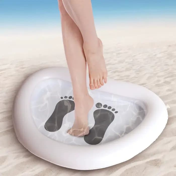 Bassin gonflable pour les pieds, idéal pour la plage (élimine la sable), baignoire de trempage pour l'escalier d'entrée de piscine, pour nettoyer les pieds avant la piscine.