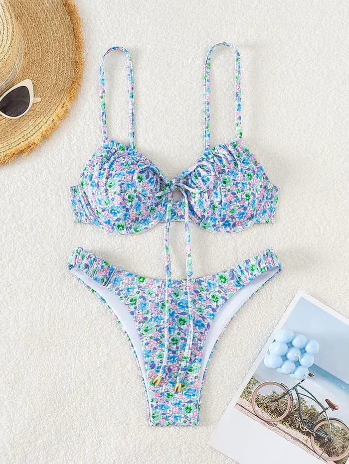 Maillot de bain imprimé fleuri Biquinis brésiliens