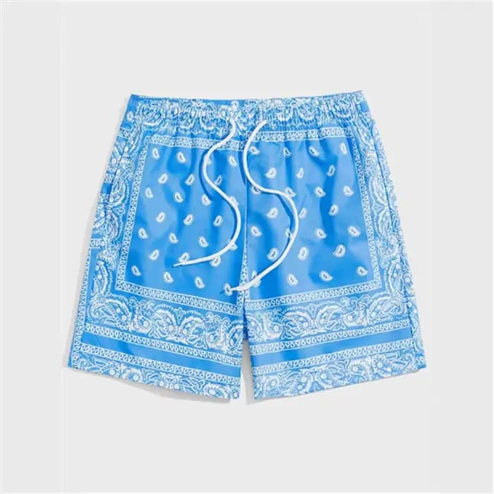 Short de plage imprimé 3D pour homme, maillot de bain tendance, streetwear décontracté, pantalon court hawaïen, bandana graphique, mode estivale