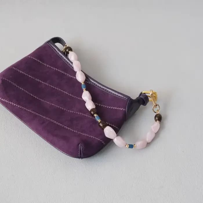Nouvelle Collection : Accessoire de Sac Femme Tendance – Chaînes Perlées Beige, Sangle Acrylique de Luxe Mignonne, Chaîne de Poignée Élégante en Acrylique pour Sac Femme