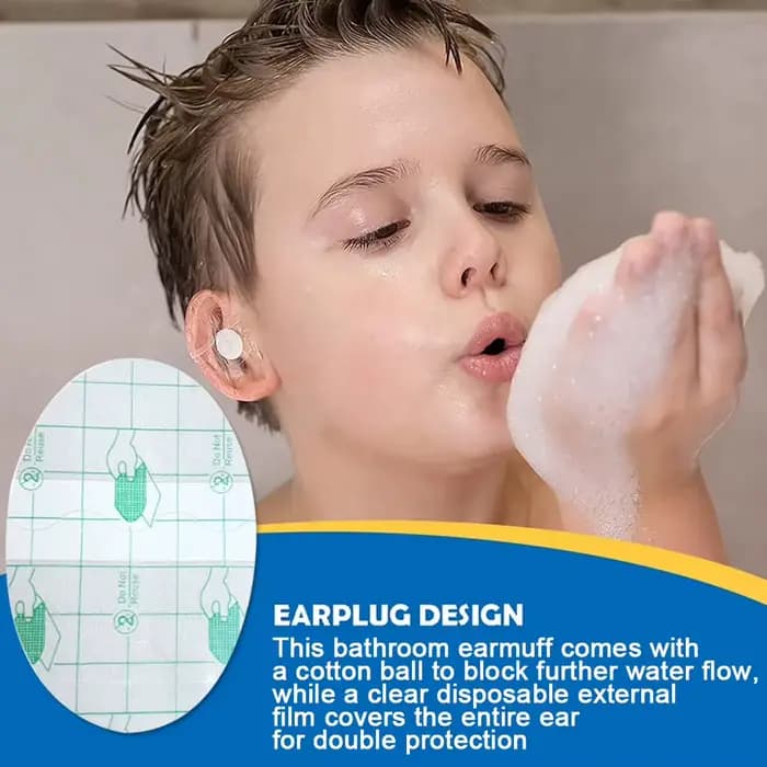 100 pièces/lot de patchs d'oreille imperméables pour bébé, pour le bain et la natation, soin des oreilles des nourrissons et nouveau-nés, patchs d'oreille transparents pour l'allaitement, fournitures
