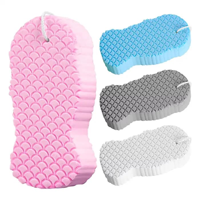 Éponges de bain pour la douche, éponge douce pour le dos, outil de gommage, pour enfants, femmes enceintes, adultes, maison, salle de bain, baignoire, voyage