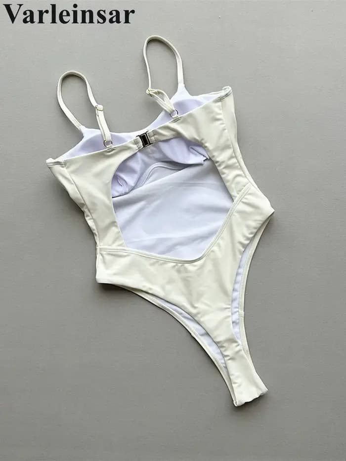Sexy découpé à armatures femmes maillots de bain une pièce maillot