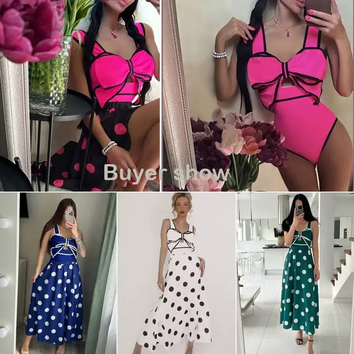 Maillot de bain une pièce avec nœud papillon pour femmes, avec jupe, Monokini, body de plage, vêtements de plage, nouvelle collection 2025