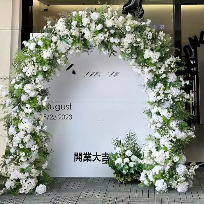 Arrangement floral pour arc de mariage, toile de fond pour photographie de bienvenue, support de fleurs, arrangement floral, fleurs artificielles pour lieu