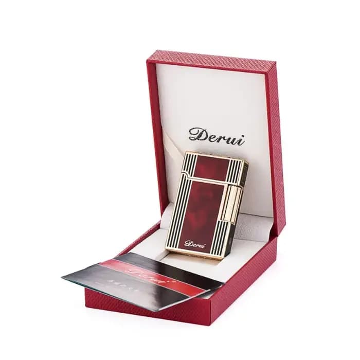 Derui-Briquet gonflable silencieux coulissant sur le côté pour hommes, briquet en métal, lumière de qualité haut de gamme, cadeau de luxe, nouveau, 2023