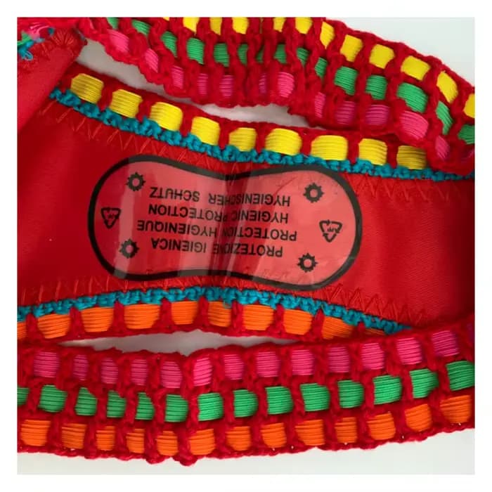 Femmes Boho Sexy maillots de bain avec élastique fait à la main rouge Crochet Beachweaar 2 pièces Bikini ensemble bord de piscine porter des tenues de vacances