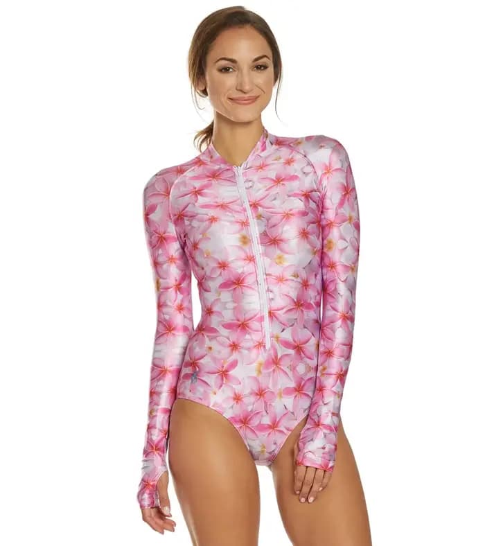 SlipIns maillot de bain à manches longues été plage Surf avant fermeture éclair maillots de bain de loisirs femme natation confort Surf maillots de bain