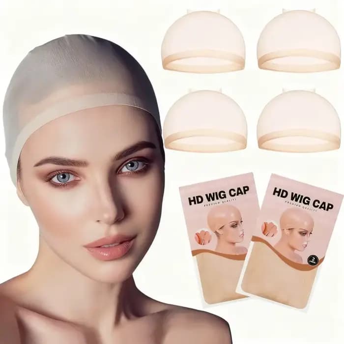 Lot de 4 filets à cheveux invisibles couleur chair, ultra doux, respirants et extensibles, confortables à porter, idéaux pour toutes les coiffures et stylismes