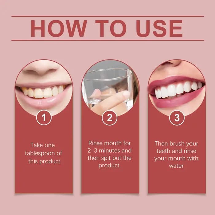 Huile de traction de noix de coco, rinçage buccal, sans alcool, à base de plantes, blanchiment des dents, frais, élimine les taches jaunes, odeur, soins buccaux