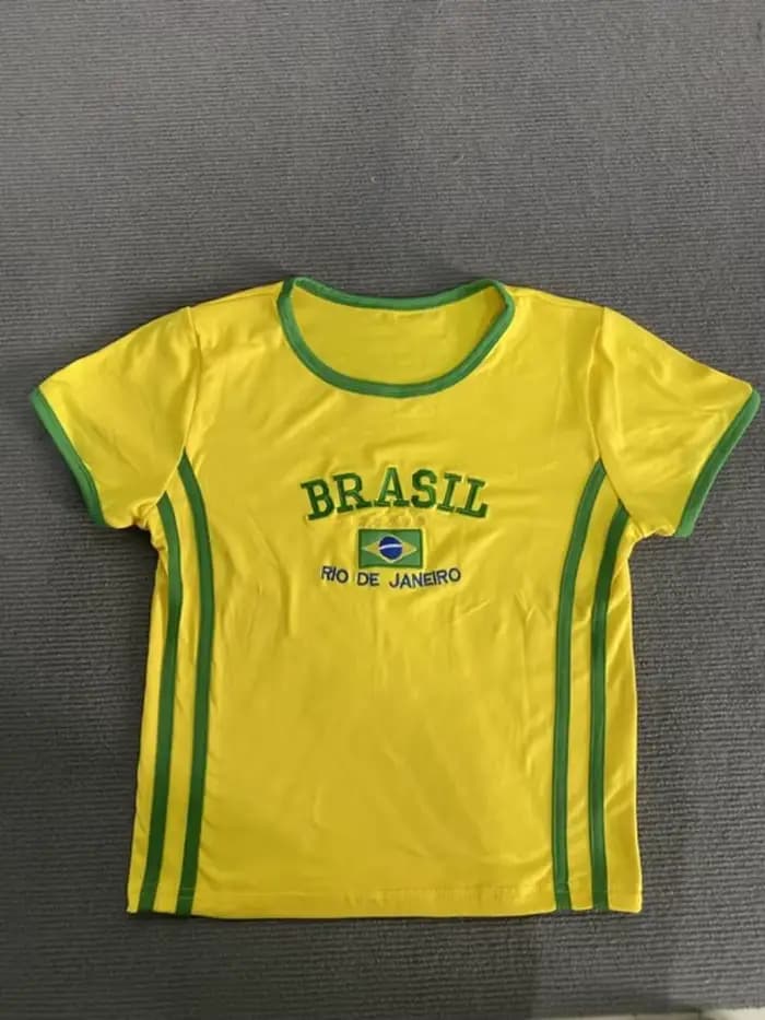 Nouveau short d'été top ensemble brésilien lettre brodée femmes