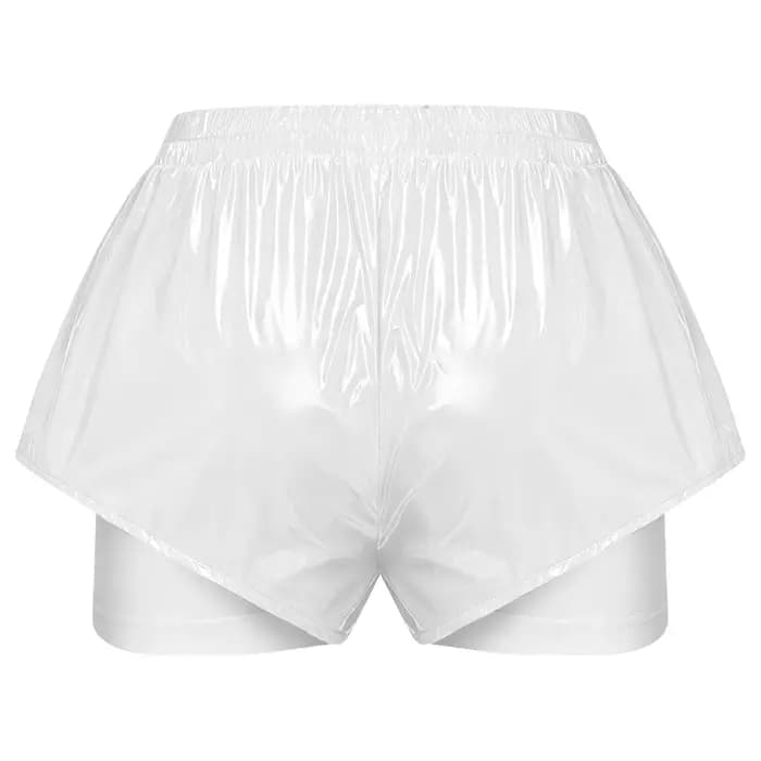 Shorts de bain brillants à double couche pour femmes avec short de sécurité intégré respirant, shorts imperméables, bas de sport