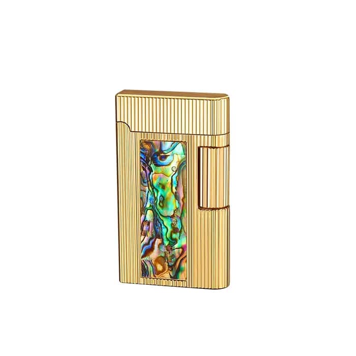 Briquet gonflable Derui à double face, sculpté et incrusté avec soin, briquet de luxe léger pour homme, cadeau haut de gamme