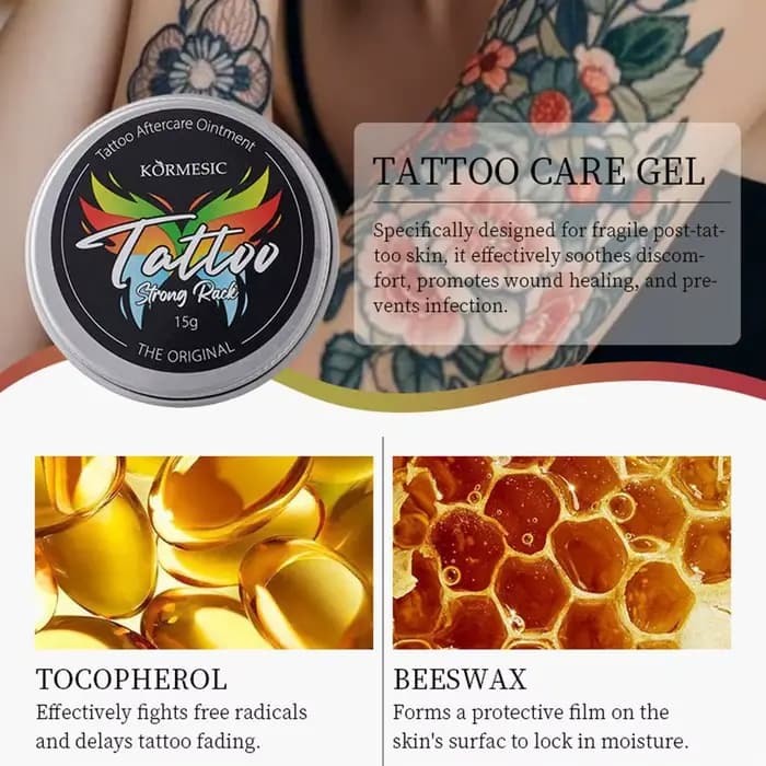 Baume de soin après tatouage, soin après tatouage pour nourrir les tatouages frais, hydratant quotidien pour tatouage, baume de tatouage apaisant naturel 15g