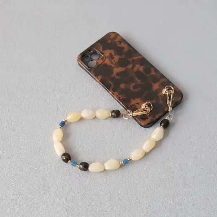 Nouvelle Collection : Accessoire de Sac Femme Tendance – Chaînes Perlées Beige, Sangle Acrylique de Luxe Mignonne, Chaîne de Poignée Élégante en Acrylique pour Sac Femme