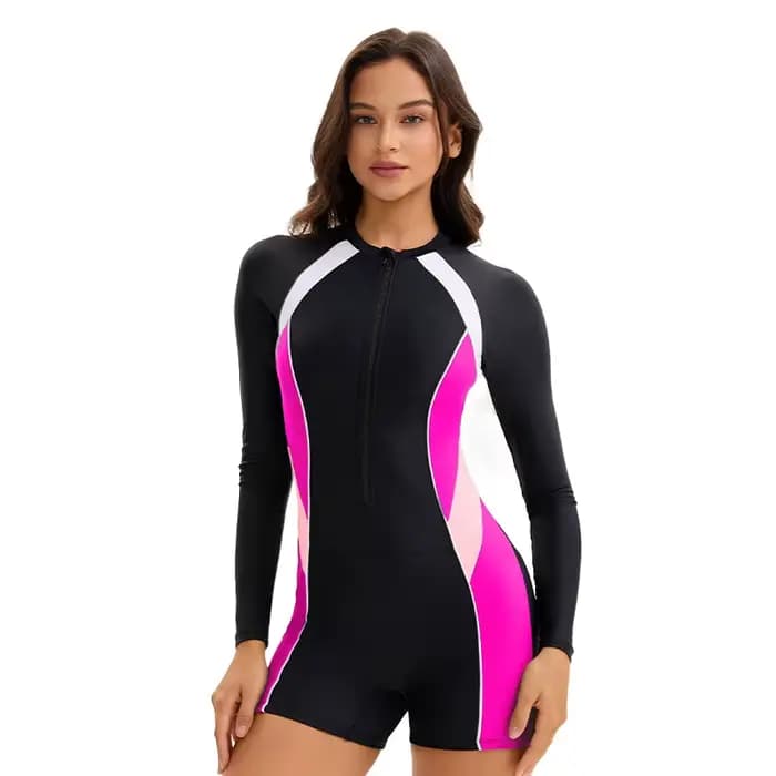 Maillot de bain une pièce à manches longues pour femme