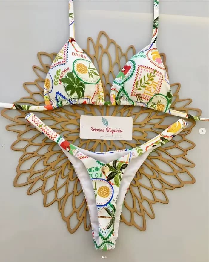 Nouvel ensemble bikini micro sexy imprimé 2026 pour femme, maillot de bain de vacances à lacets, ensemble 2 pièces dos nu, Biquine Brasileiro, tenue de plage