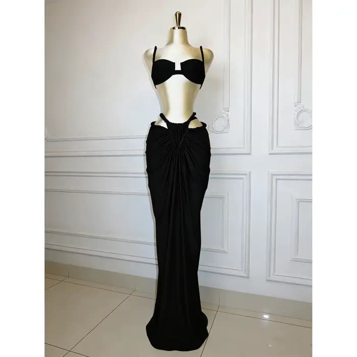 Ensemble de bikini brésilien sexy tressé avec jupe