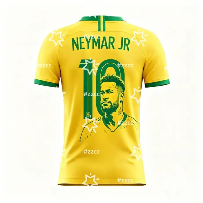 Maillot de football Neymar Brésil 2026 – Tenue de match et d'entraînement – T-shirt sport d'été pour homme, vêtements pour enfant, tee-shirt Y2K pour femme 