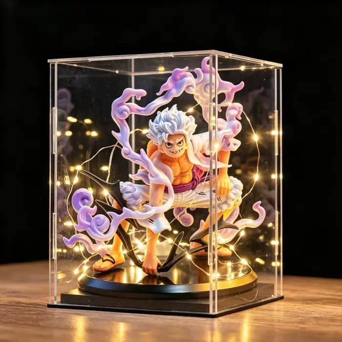 Figurine Bandai One Piece Gear Five Sun God Nika Luffy en position accroupie, modèle d'ornement périphérique d'anime, objet de collection 2D tendance