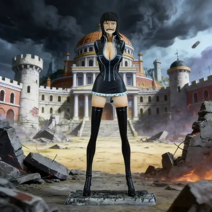 Figurine d'action Anime One Piece Nico Robin 26cm/10.24inch en PVC, collection Justice Island, modèle ornemental, jouet pour cadeaux