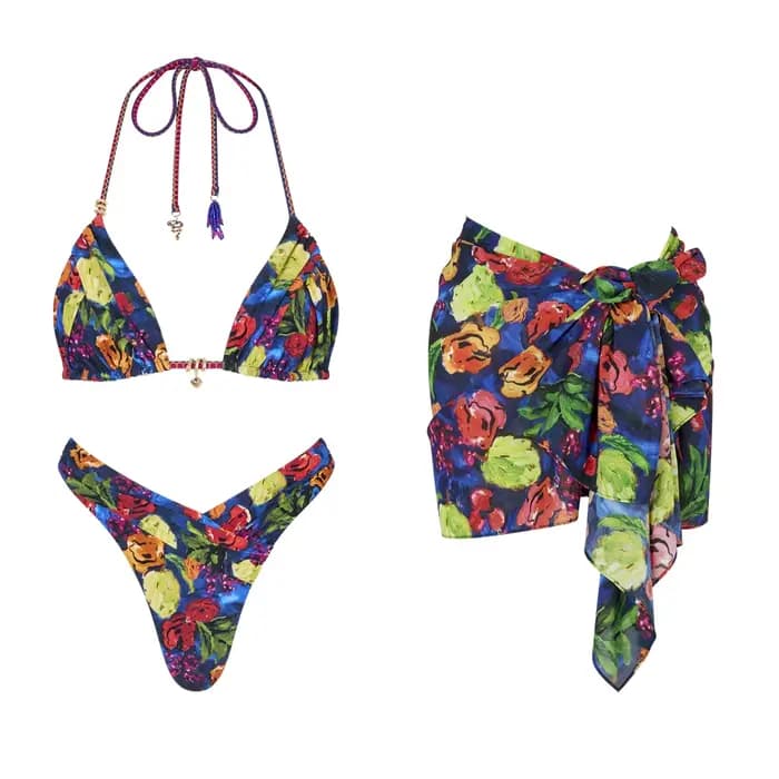 Bikini sexy avec jupe pour femmes