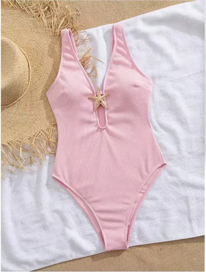Maillot de bain une pièce rose 2026 pour femme