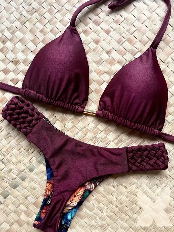 Micro bikinis sexy pour femmes, maillot de bain sexy, bikini imprimé, biquini brésilien, maillot de bain, vêtements de plage pour femmes
