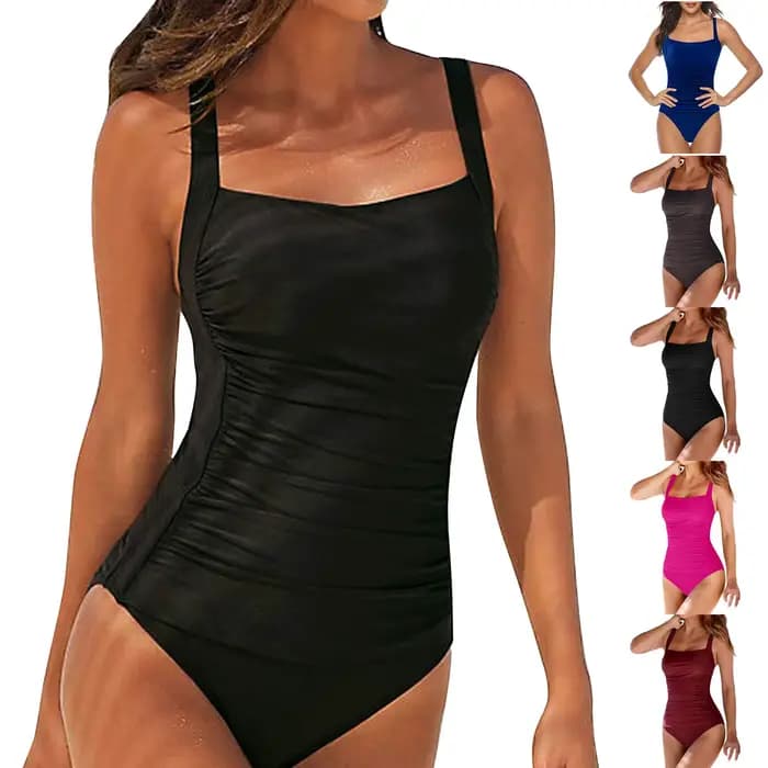 Maillot de bain d'été Sexy femmes une pièce maillots de bain maillot de bain femme couleur unie body maillots de bain