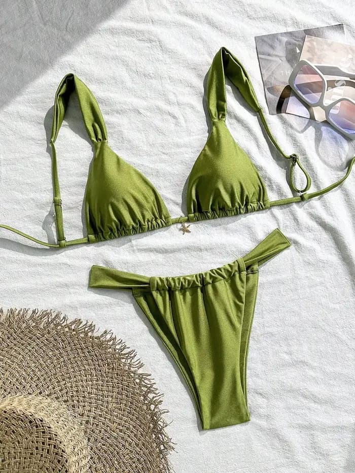 Ensemble de bikini orné d'étoiles de mer sexy 2026 pour femme