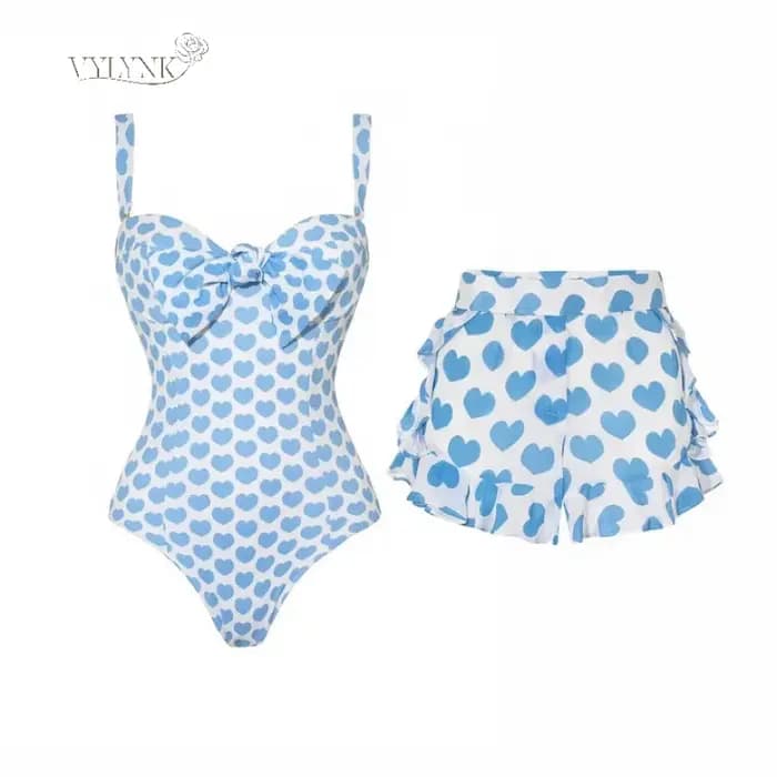Maillot de bain deux pièces avec jupe