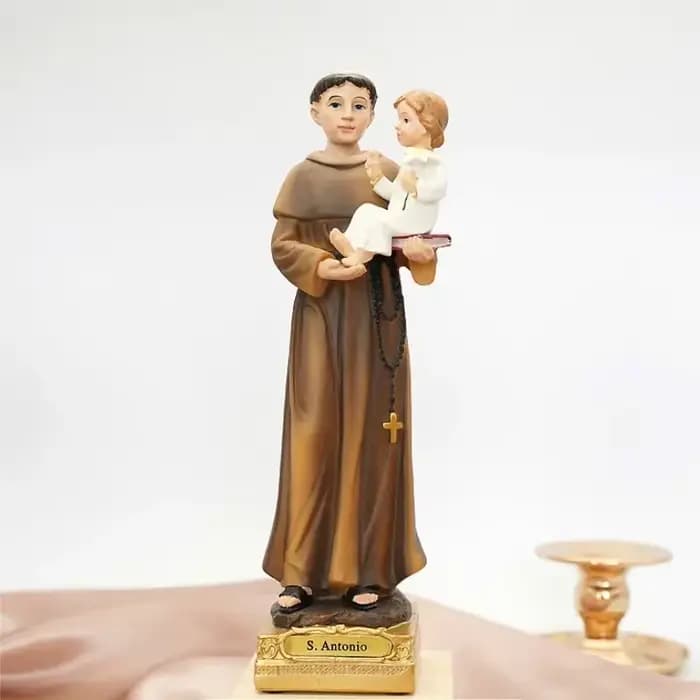 Statue de Saint-Antonio 20/30Cm, 1 pièce, icône de prière de la famille Saint catholique, ornements de jésus-Christ, décoration de la maison, artisanat en résine