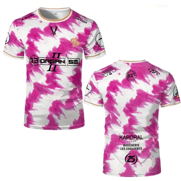 Nouveau maillot JUL Marseille Rap imprimé sur toute la surface 13 - T-shirt de sport respirant à séchage rapide pour hommes, pour les loisirs en plein air, l'entraînement en équipe, les vêtements de f