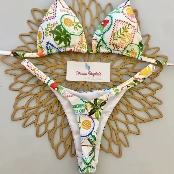 Ensembles de bikinis imprimés sexy, hauts à lacets style halter, strings, maillots de bain style plage, maillots de bain Y2K, vêtements de plage pour femmes, Купальник Женский