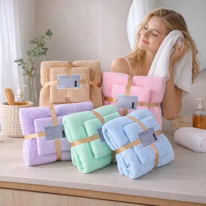 Ensemble de 2 serviettes de bain surdimensionnées