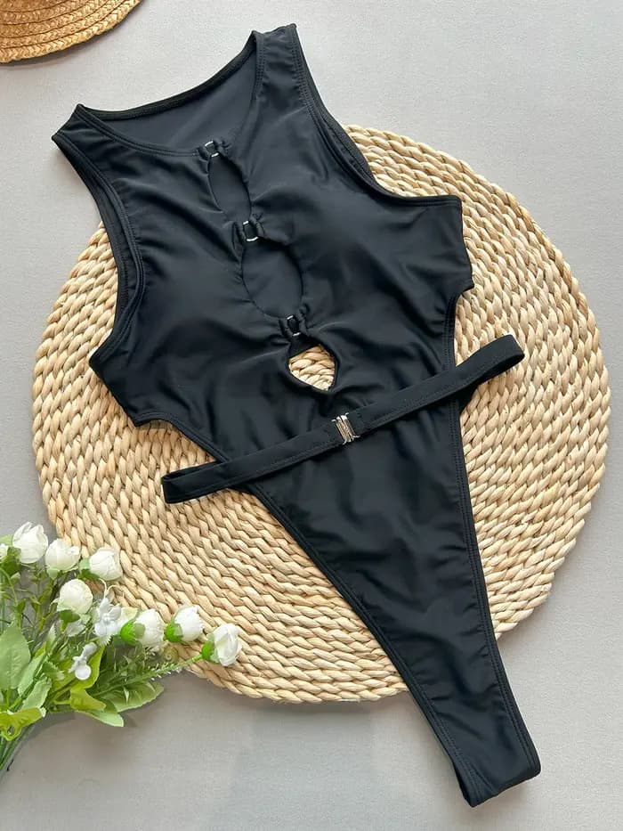Maillot de bain une pièce, Sexy, coupe haute, ajouré, pour femmes, body, Monokini, dos nu, vêtements de plage, nouvelle collection, 2026