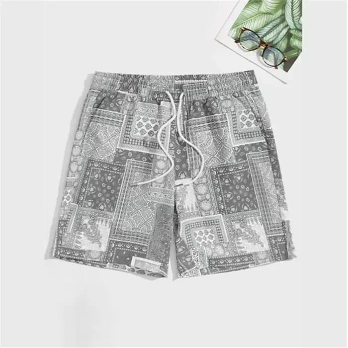 Short de plage imprimé 3D pour homme, maillot de bain tendance, streetwear décontracté, pantalon court hawaïen, bandana graphique, mode estivale