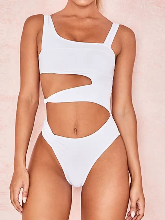 Maillot de bain une pièce coupe sexy pour femme, maillot de bain push-up, bikini, vêtements de plage