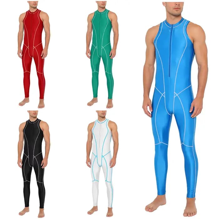 Combinaison de bain brillante pour homme