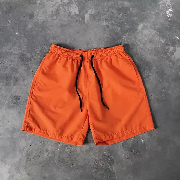 Shorts de bain pour hommes avec doublure en maille, poches latérales, shorts de plage unis, séchage rapide, légers, avec cordon de serrage, vêtements de bain d'été