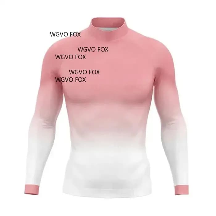 Maillot de bain dégradé pour hommes, T-shirt à manches longues, résistant aux UV, chemise moulante, vêtements de sport