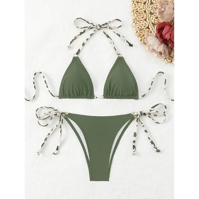 Sexy Bikini 2025 femmes maillot de bain licou cravate dos Micro string