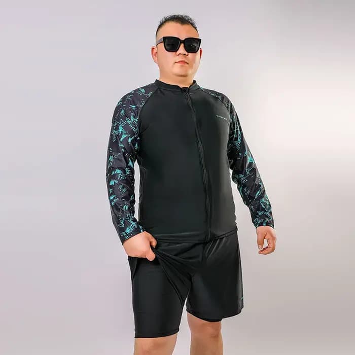 Maillot de bain une pièce à manches longues pour hommes, grande taille, pour les sources chaudes et les vacances à la plage, Ultra-grand, disponible