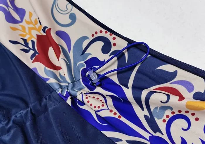 Maillot de bain musulman Burkini pour femmes, ensemble de natation arabe islamique, robe Maxi Hijab, couverture complète, imprimé bleu, Patchwork