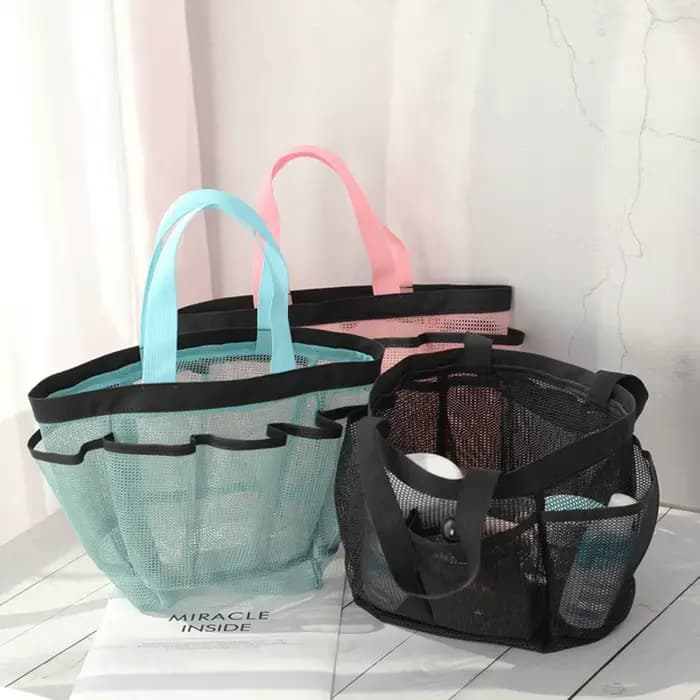 Sacs de bain de douche en maille de grande capacité
