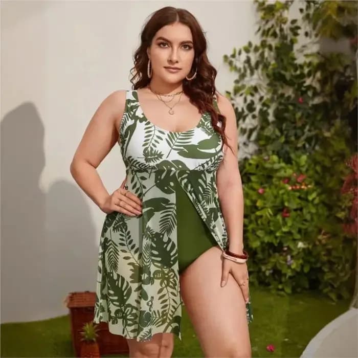 Maillot de bain une pièce grande taille pour femme, taille haute, push-up, effet ventre plat, ensemble bikini d'été